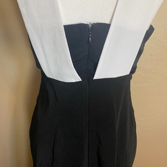 Topshop NWT Black White Color Block Halter Top Stretch Dress Cocktail - Picture 8 of 10